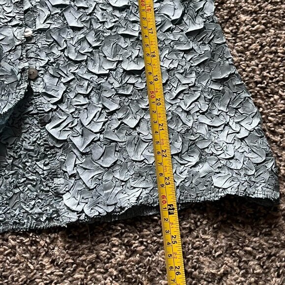 Y2K Essentials by Milano Womens Small Teal Bubble Popcorn Top - Picture 6 of 7